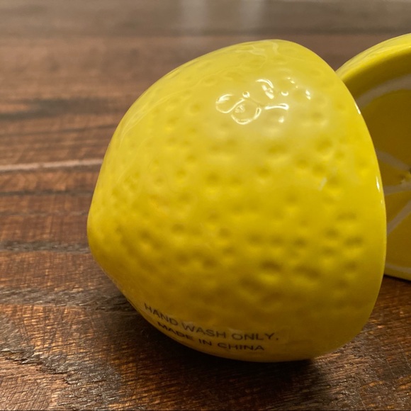 Lemon Slices Salt & Pepper Shaker Set, Lemon Salt & Pepper Shakers, Ceramic - Picture 13 of 14